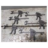 6 smaller clamps