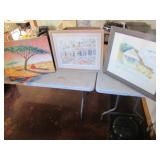 4 wall pictures incl:signed water color