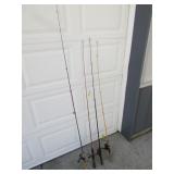 4 fishing poles