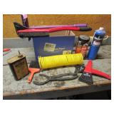 bungees,ice scrapers,mitee advertising can,items