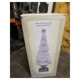 15" cracker barrel glitter globe tree