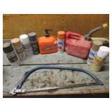 saw,gas can & partial chemicals