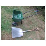 yard spreader & scoop shovel