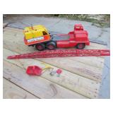 old toy crane & items