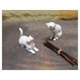 2 lenox cats & glass stir stix