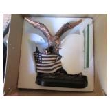 eagle & flag figurine