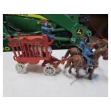 cast iron circus wagon team