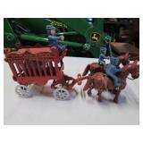 cast iron circus wagon team