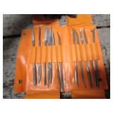 files w/orange plastic case