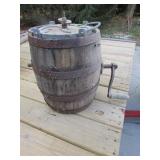 old churn barrel