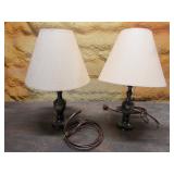 pair of small oriental lamps