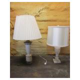 2 table lamps incl:marble one