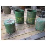 early john deere fertilizer metal containers