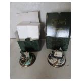 2 thomas kinkade lighted cottages