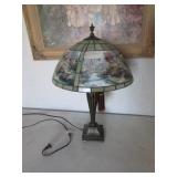 lamp w/thomas kinkade shade