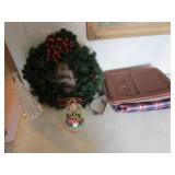 t.kinkade wreath,lighted tree,singing birds,items