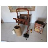 magazine rack,sewing items & items