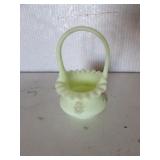 hand painted fenton basket