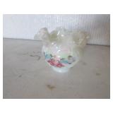 hand painted fenton glass vase