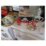 teapots,lighted village,items