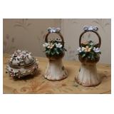 3 pcs of capodimonte