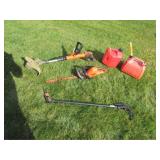 gas cans,weedeater,hedgetrimmers