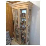 lighted glass cabinet