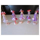 5 lady figurines