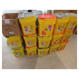 all yellow containers