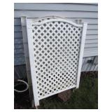 3 white plastic stand