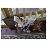 yard decorations & plastic trees