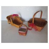 3 longaberger baskets