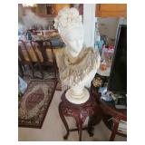 27" bust & wooden stand