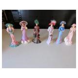 6 lady figurines incl:t.kinkade