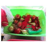 2 totes & christmas bulbs