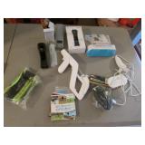 Wii game items & yellow container