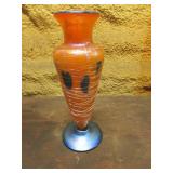 9 1/2" Carl Radke art glass heart vase
