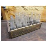 vernors bottle crate & all Nesbitts soda bottles