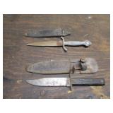 Korium dagger knife w/scabbord & sheath knife