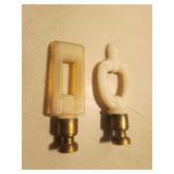 2 aladdin lamp glass finials