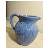 UHL Pottery blue pitcher Huntington,IN