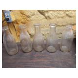 5 milk bottles incl:1 fraziers dairy frankfort,IN