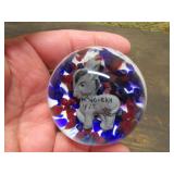 st.clair 1972 mcgovern donkey sulphide paperweight