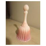 pink fenton glass bell