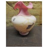 larger fenton burmese glass fish vase