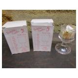 2 fenton hand painted candleholders