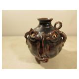 Alewine pottery folk art face jug