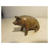 vintage cast iron pig bank