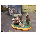 santa w/deers figurine