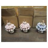 3 sandizell dresden porcelain figurines w/boxes